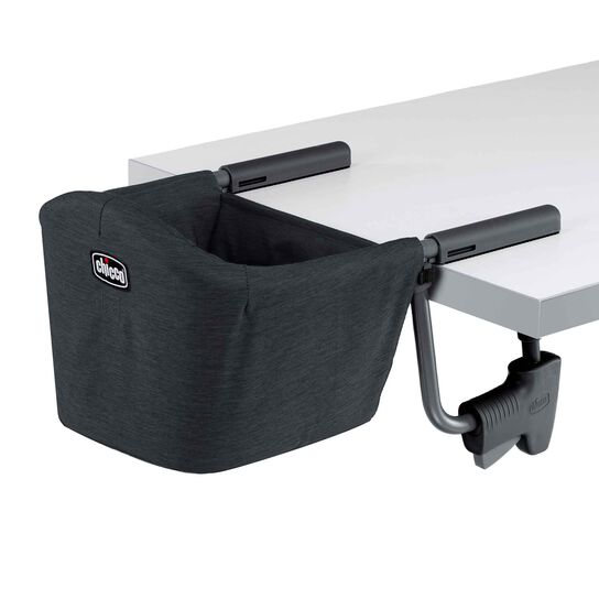 Chicco FastLock Hook-on Chair in Black 3/4 Back View image number 5