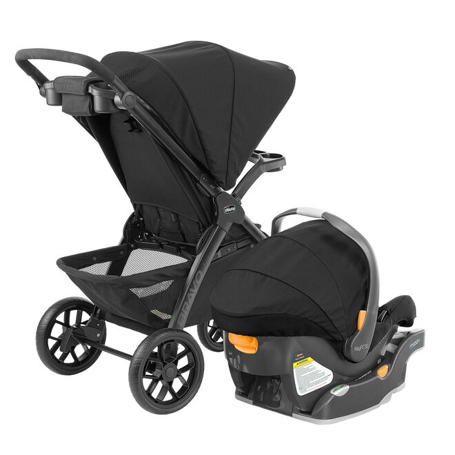 Chicco Bravo ClearTex Trio Travel System in Ombra right back image number 4