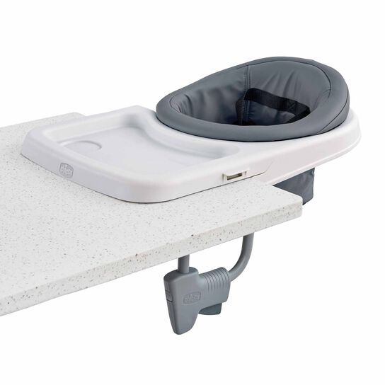 Chicco FastLock 360 Hook-on Chair in Charcoal 3/4 Front View image number 2