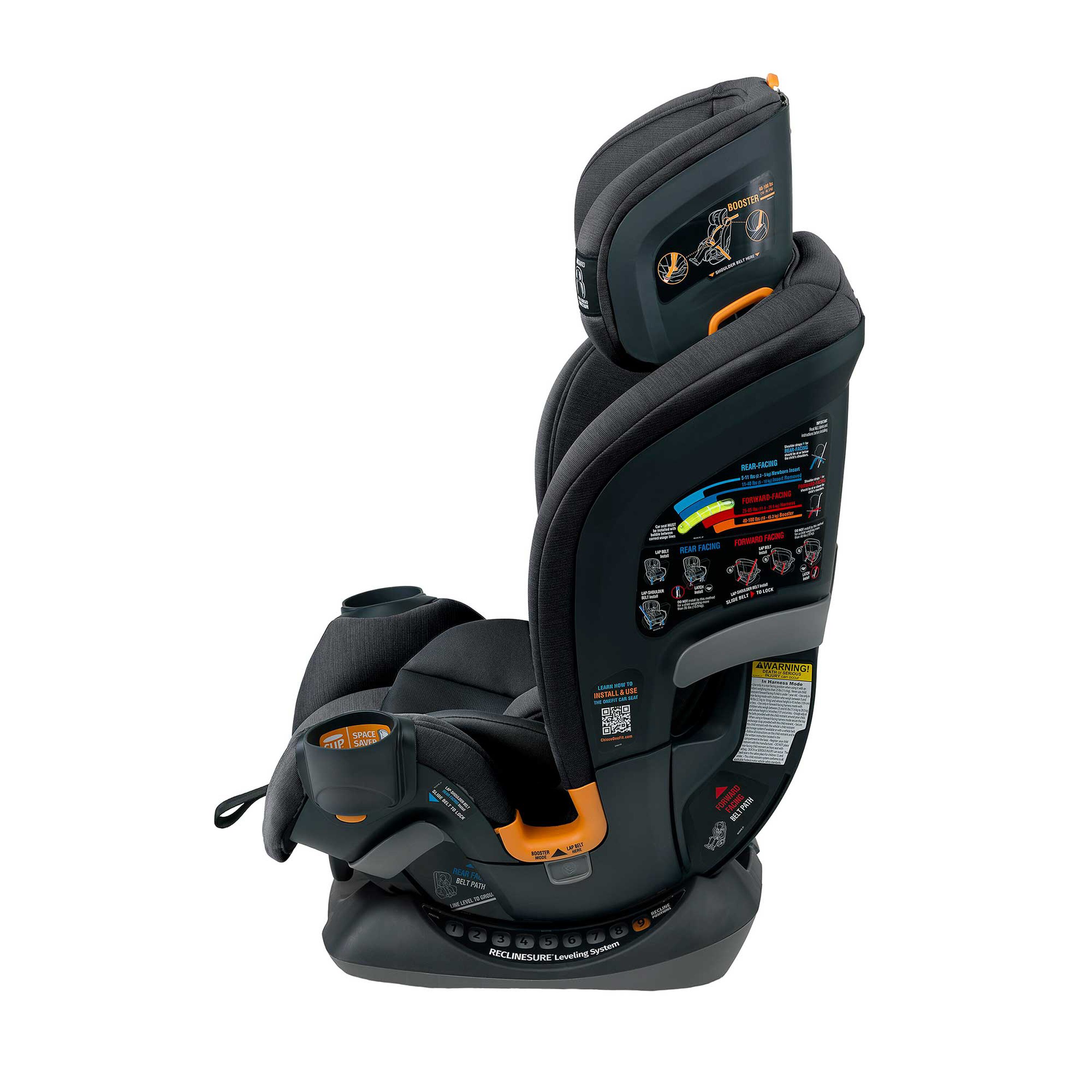 OneFit ClearTex All-in-One Car Seat - Obsidian in Obsidian image number 6
