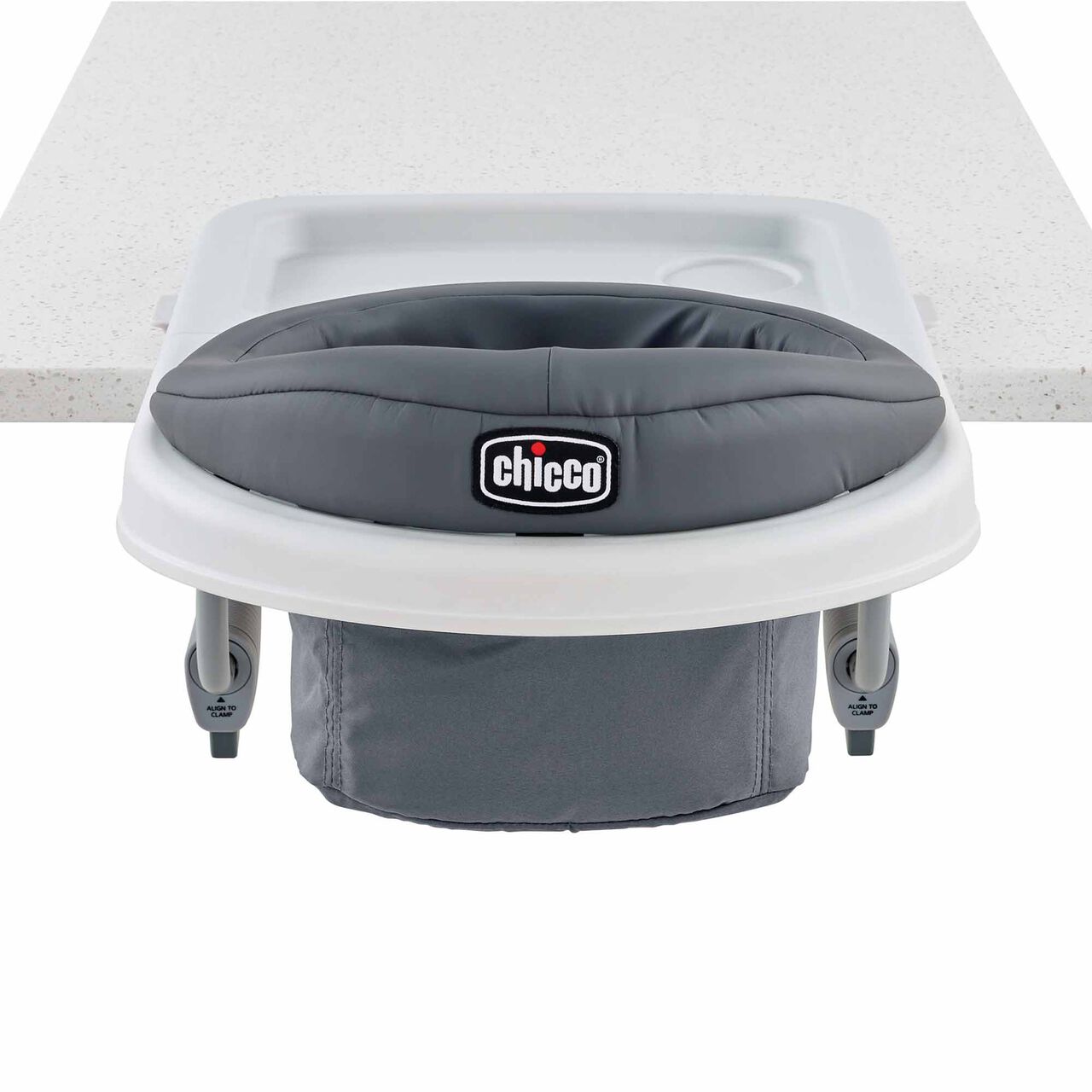 Chicco FastLock 360 Hook-on Chair in Charcoal Back View image number 5