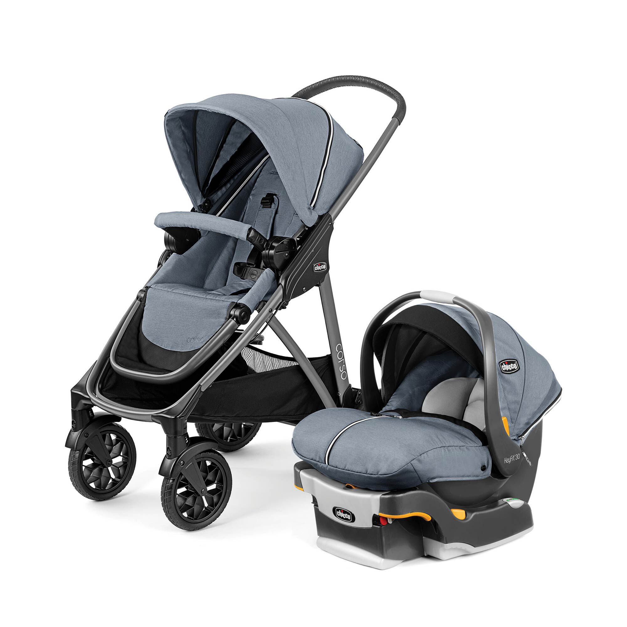 Corso Modular Travel System in Silverspring Fashion Chicco