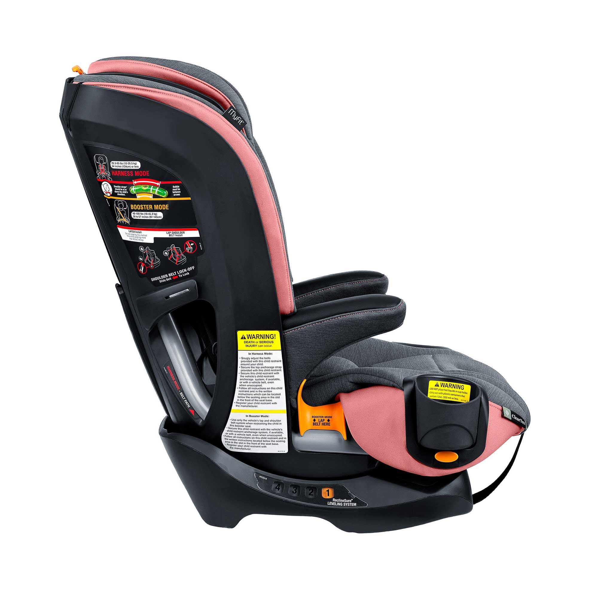 MyFit ClearTex Harness + Booster Car Seat - Coral | Chicco