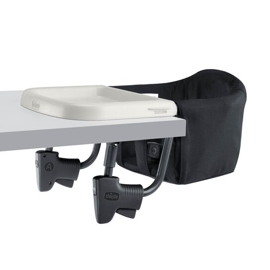 Chicco FastLock Go Hook-On Chair in Black Left Angle View image number 2