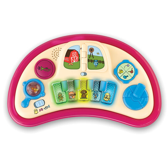 Removable Chicco DJ Walker tray features keyboard, drums, sounds, and lights on the Chicco DJ Baby Walker Sea Dreams image number 1