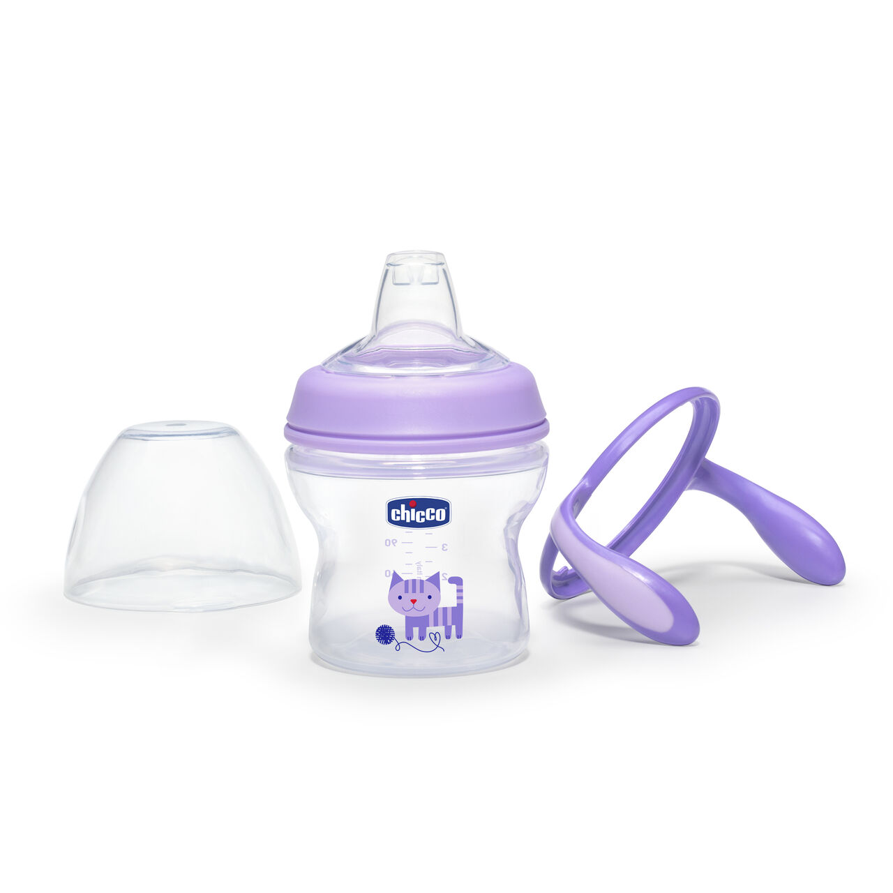 The handles on the NaturalFit transition cup are removable and compatible with any Chicco NaturalFit baby bottle image number 2