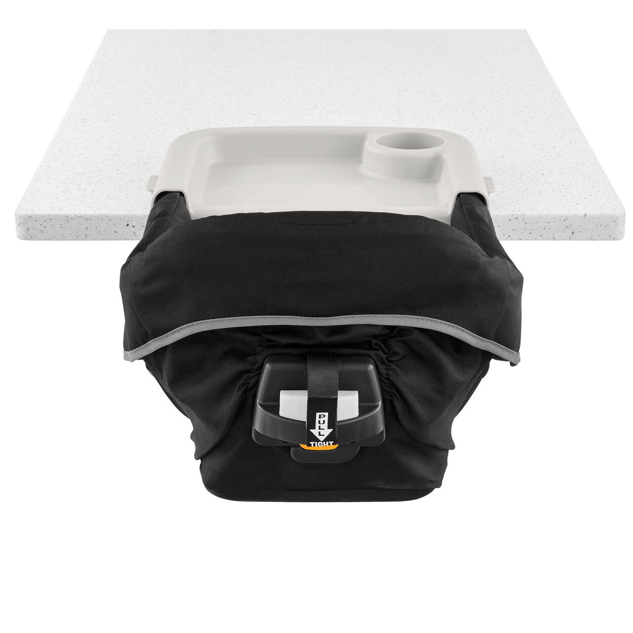 Chicco QuickSeat Hook-On Chair in Graphite Back View image number 5