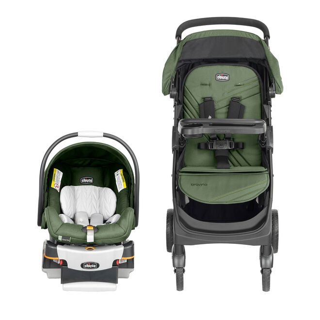 Chicco Bravino Travel System in Moss front image number 1