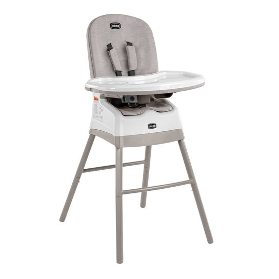 Chicco Stack Hi-Lo High Chair in Sand 3/4 Front View image number 2