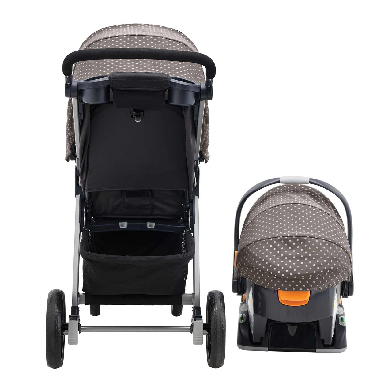 Chicco Bravo Trio Travel System in Calla Back View image number 5