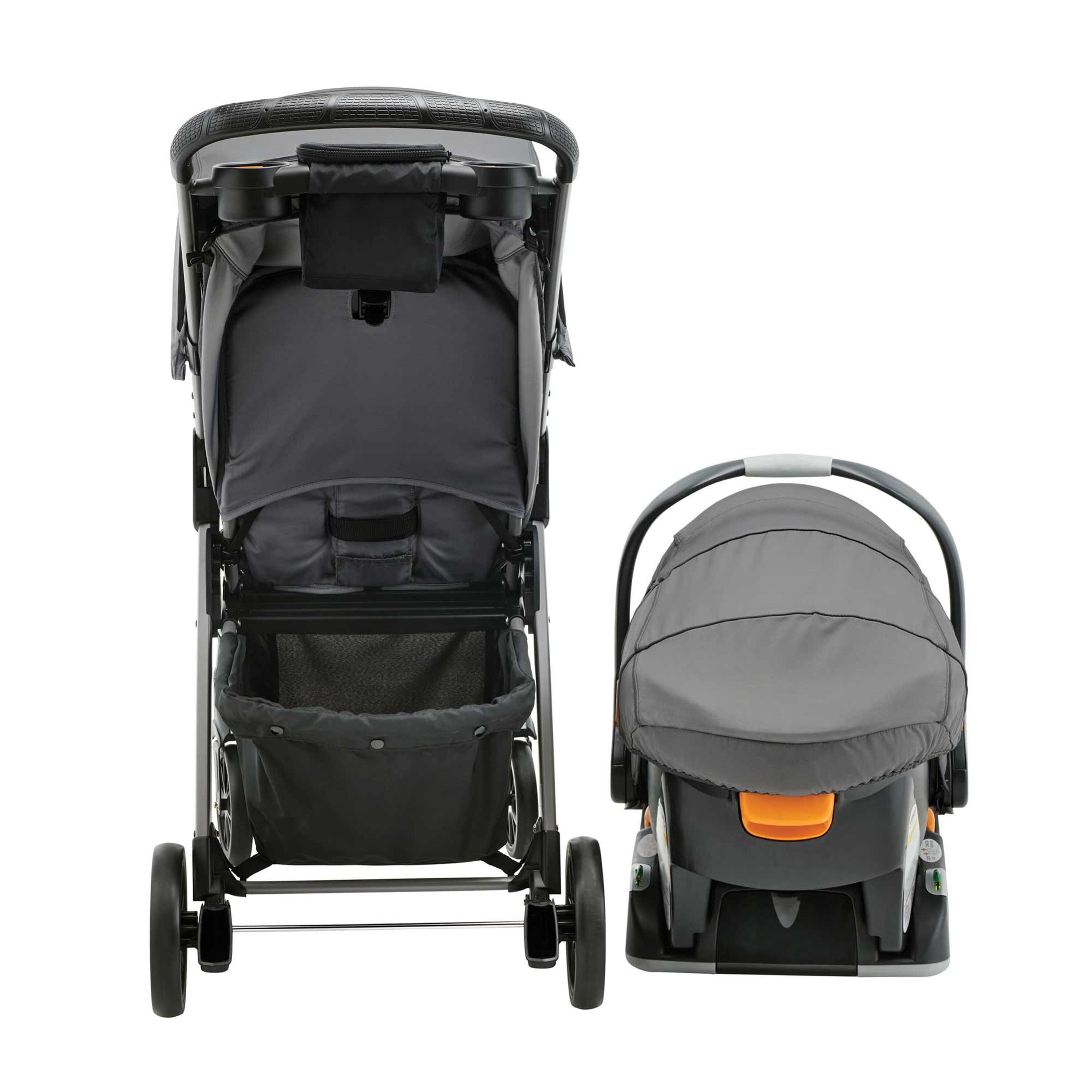 Chicco Mini Bravo Plus Stroller in the Slate Back View image number 5