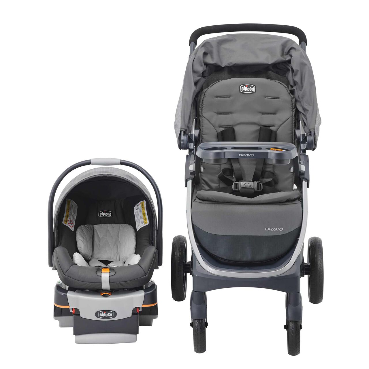 Chicco Bravo Trio Travel System in Parker Front View image number 1