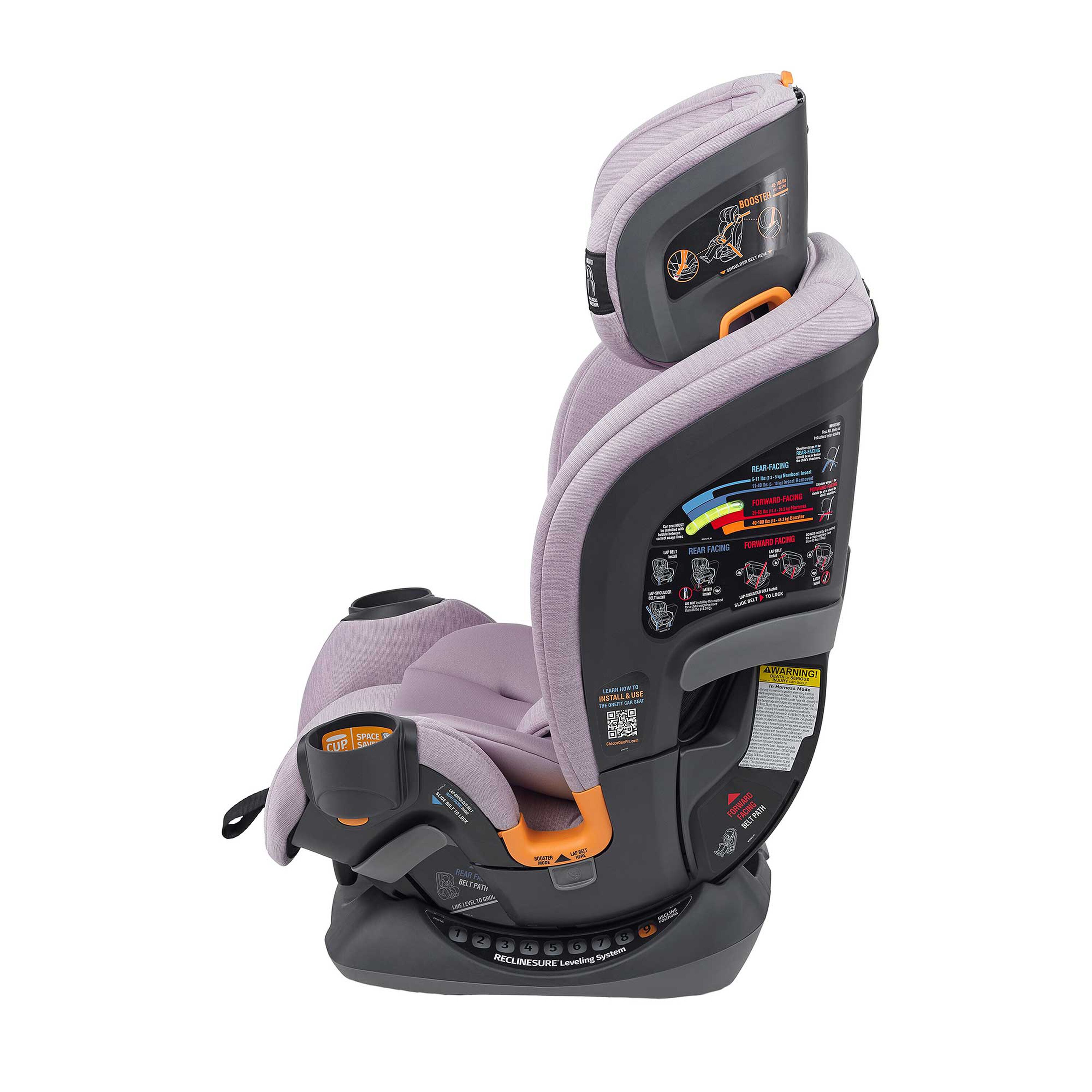 OneFit ClearTex All-in-One Car Seat - Lilac in Lilac image number 6