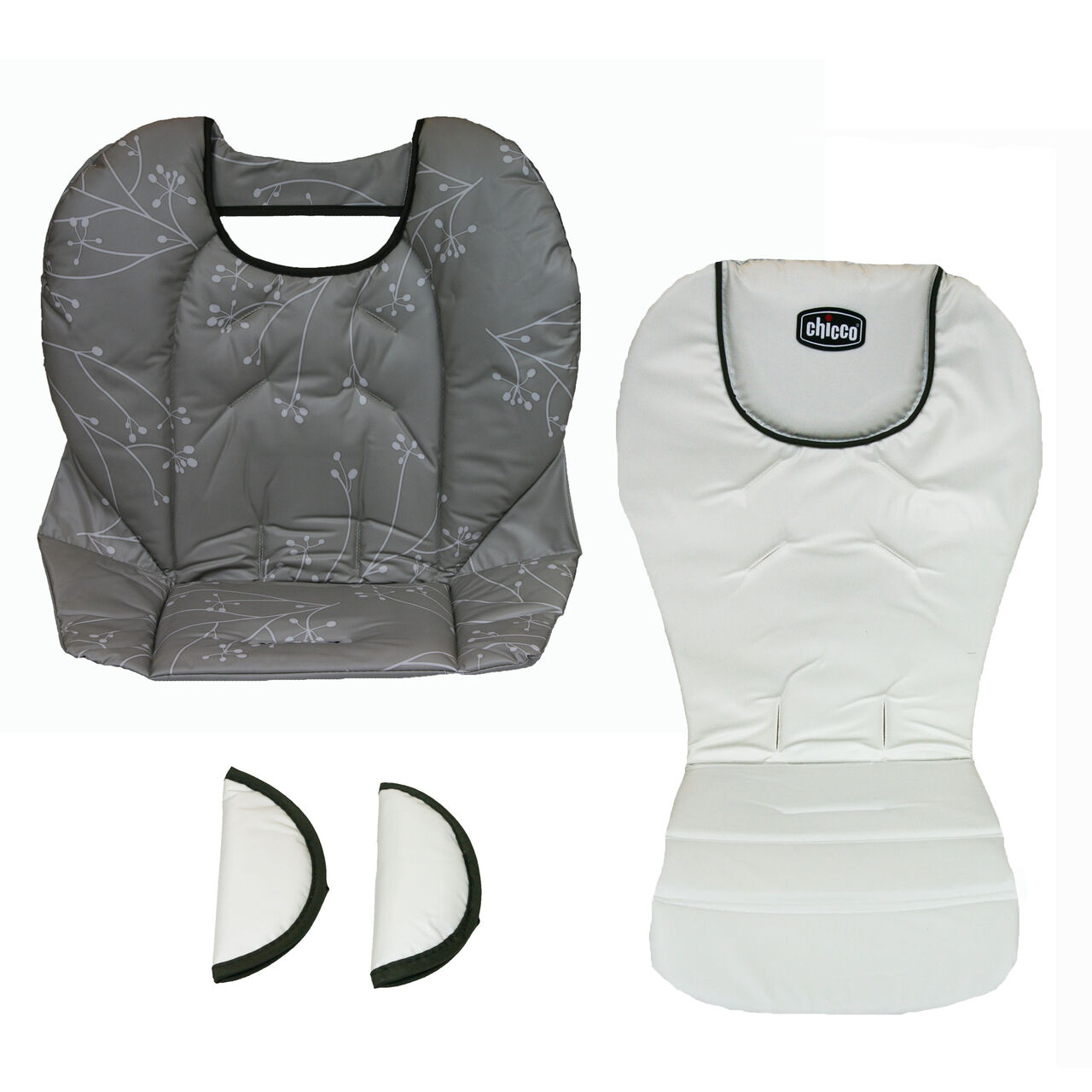 Replacement Seat pad, chicco polly double pad highchair replacement covers, and harness shoulder strap pads for Chicco Polly Highchair - Endless image number 0
