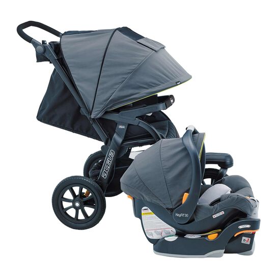 Chicco Activ3 Jogging Stroller Travel System in Solar Right Profile View image number 3