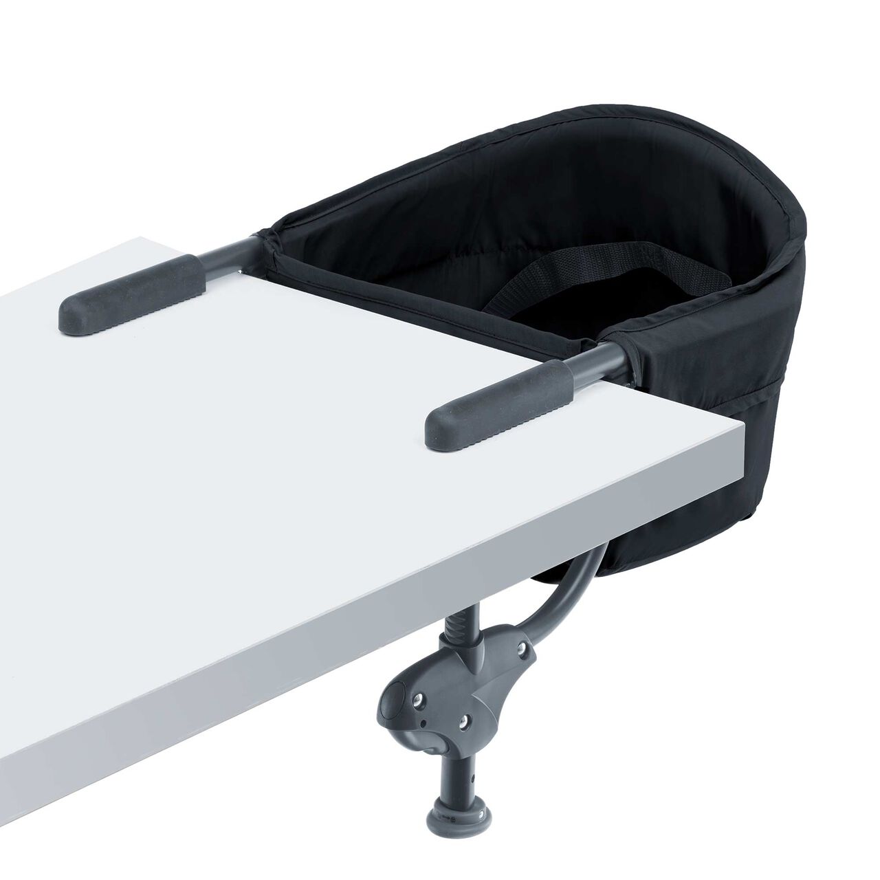 Chicco Caddy Hook-on Chair in Black Front Angle Profile image number 2