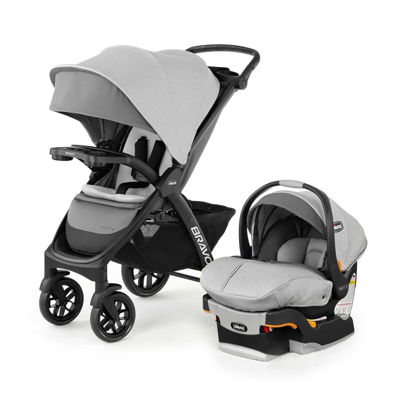 Chicco Bravo LE Trio Travel System in Driftwood image number 0