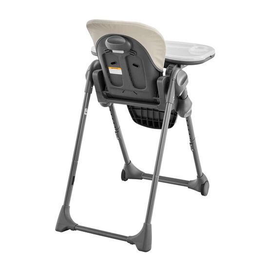 Chicco Polly Highchair in Taupe 3/4 Back View image number 4