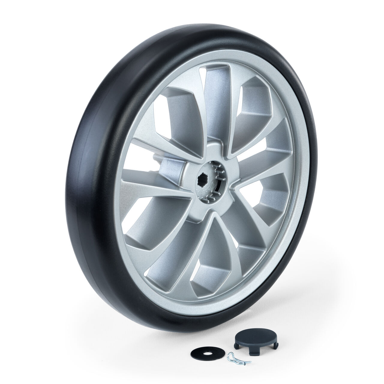 BravoFor2 Double Stroller Rear Wheel - Dark Grey in Grey image number 0