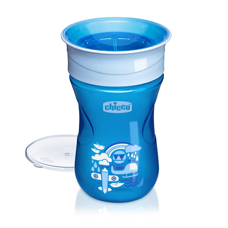 Chicco 360 Spoutless Rim Trainer Cup in Blue