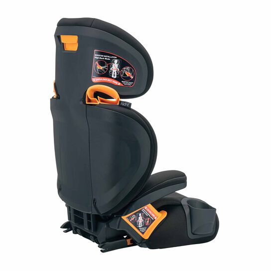 Chicco KidFit ClearTex Plus Car Seat in Obsidian 3/4 Back View image number 4