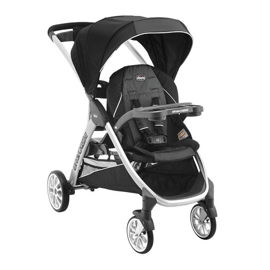 Chicco Bravo For 2 Stroller in Iron 3/4 Front View image number 2