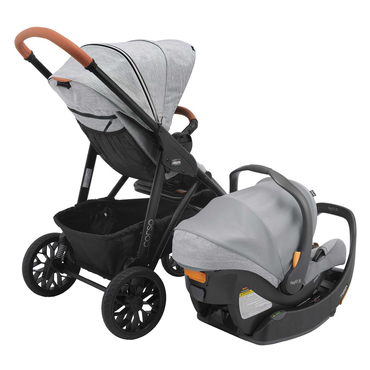Chicco Corso LE Modular Travel System in Veranda 3/4 Back View image number 4