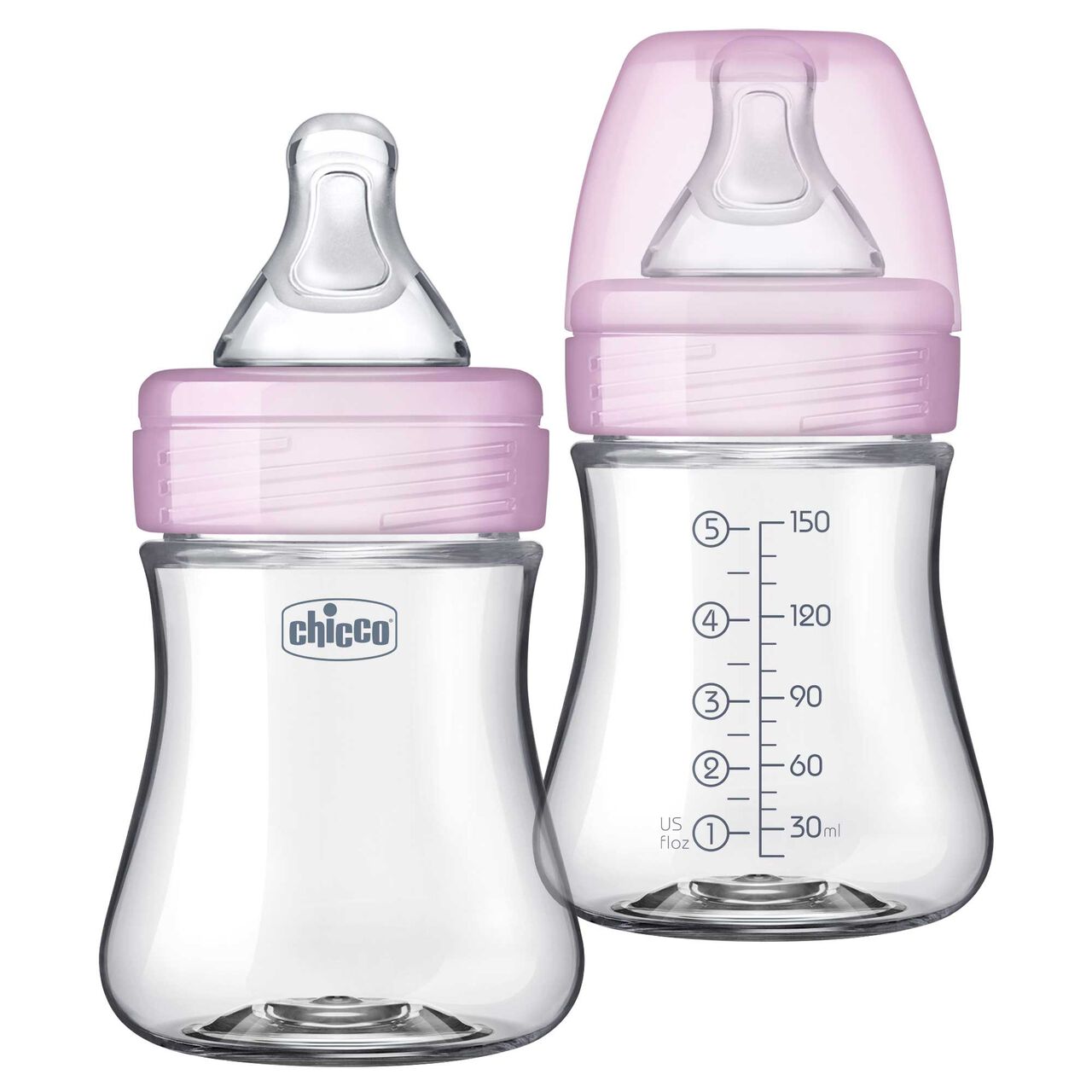 Chicco Duo Baby Bottle 5oz 2 pack in pink image number 0