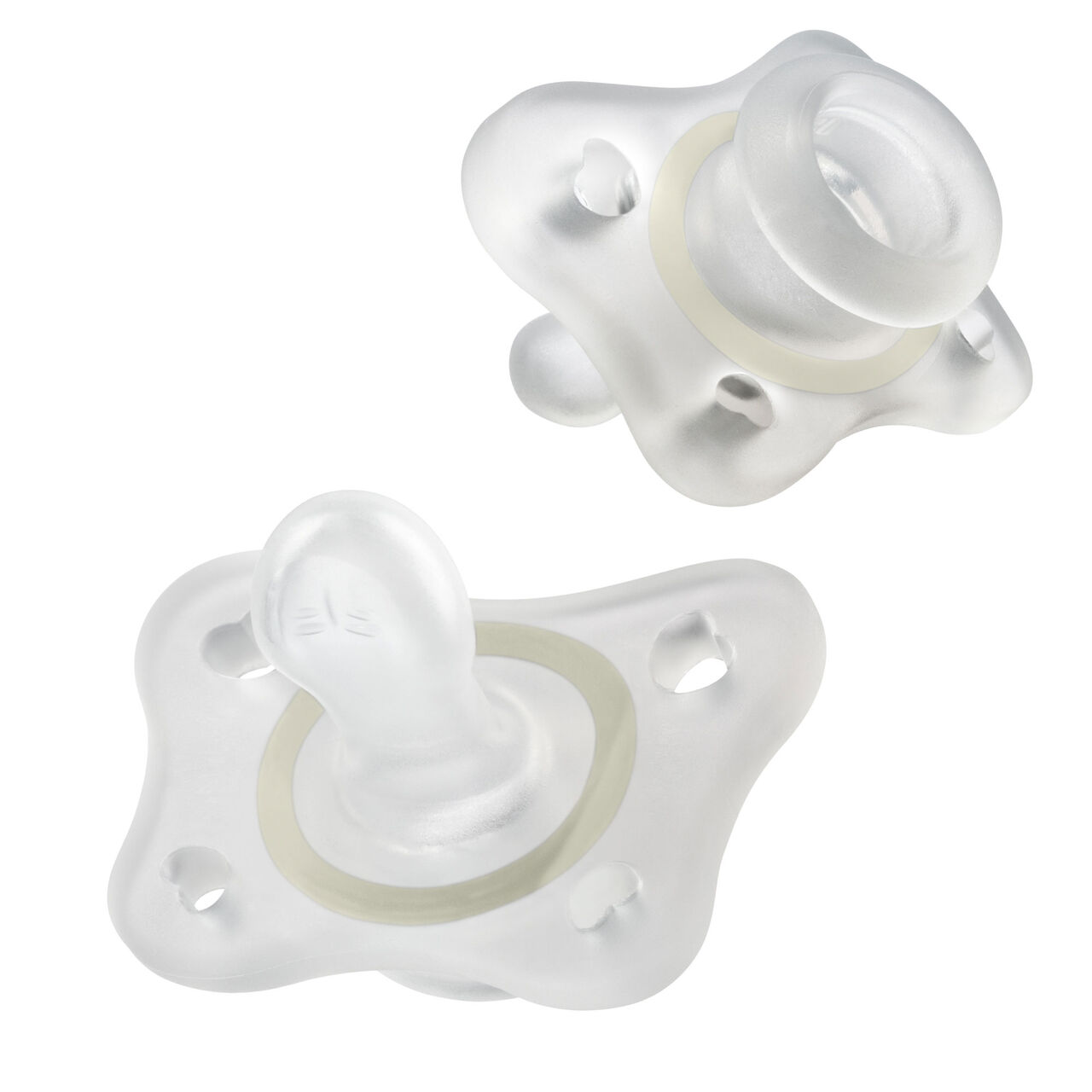 Chicco PhysioForma Glow in the Dark Mini Orthodontic Pacifier in clear image number 0