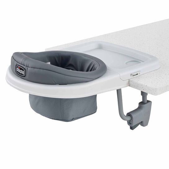 Chicco FastLock 360 Hook-on Chair in Charcoal 3/4 Back View image number 4