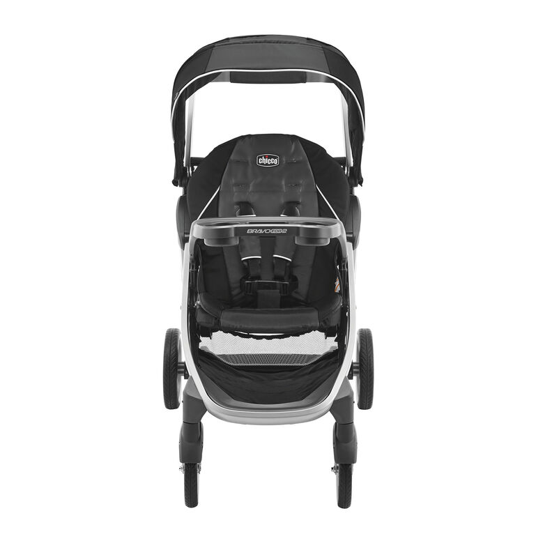 Chicco Bravo For 2 Stroller in Iron Front View