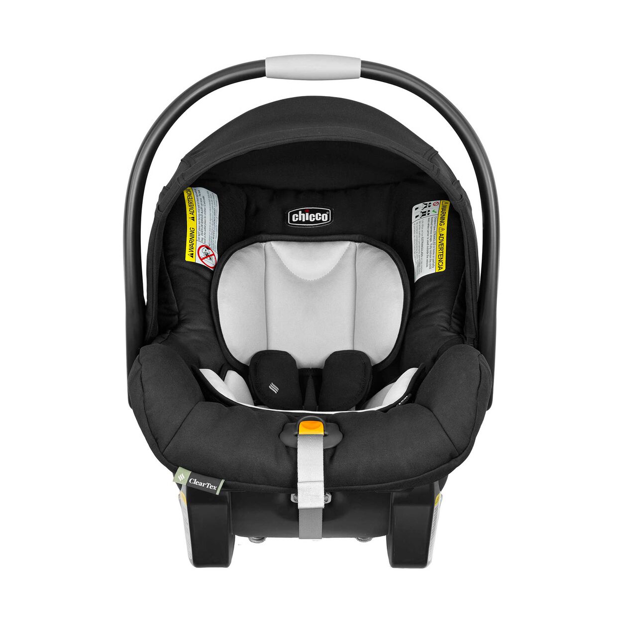 Chicco KeyFit ClearTex Infant Car Seat in Black Front View image number 1