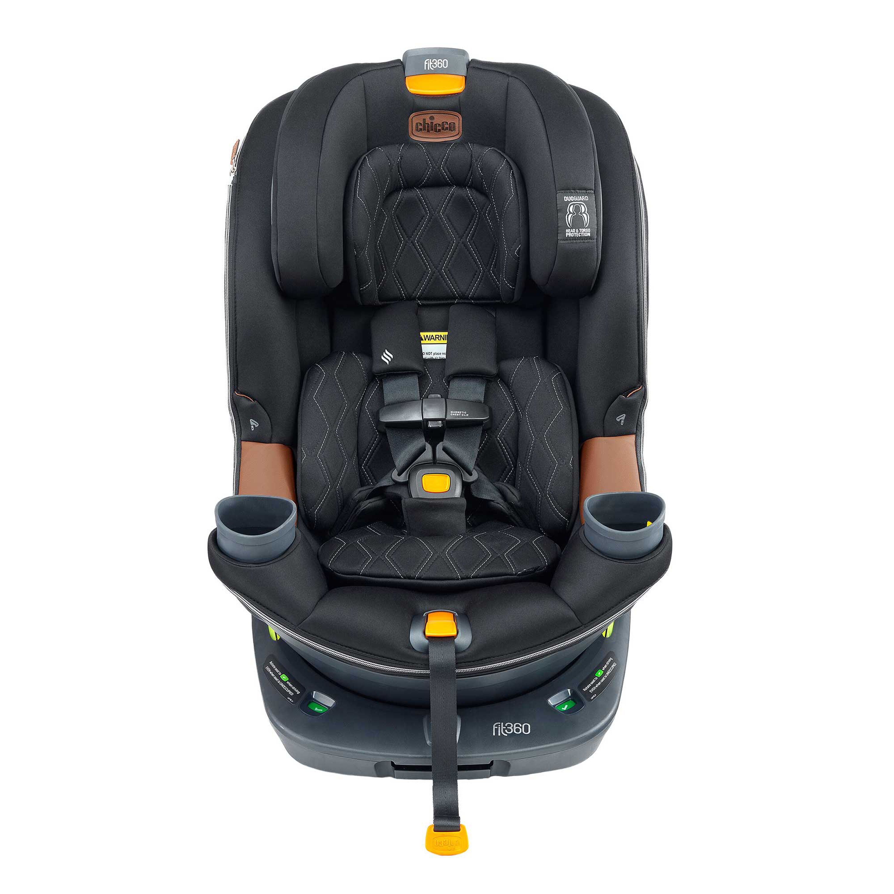 Chicco Fit360 Zip Cleartex Car Seat in Black Front Profile image number 1