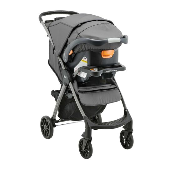 Chicco Mini Bravo Plus Stroller in the Slate 3/4 Front View image number 2