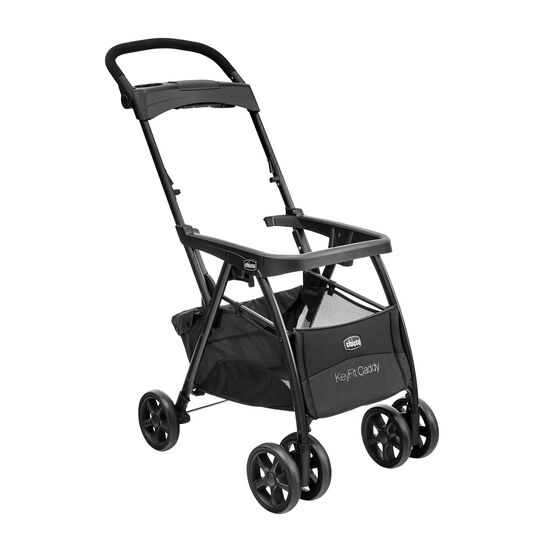 Chicco KeyFit Caddy Frame Stroller in Black 3/4 Front View image number 2