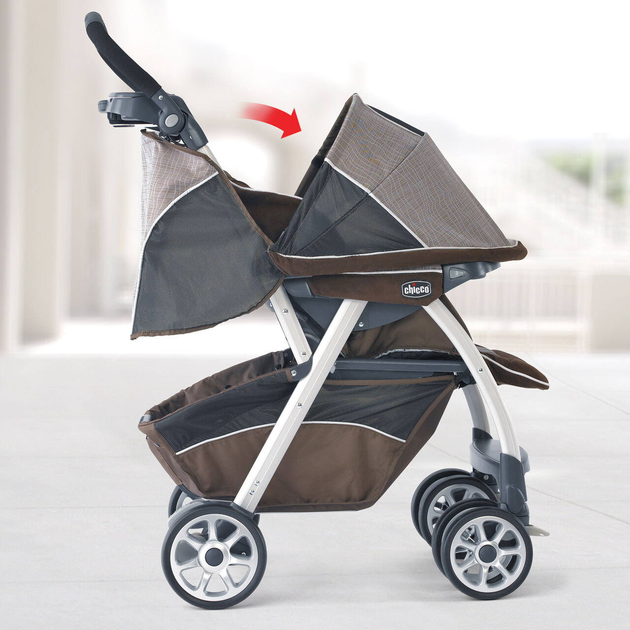 Chicco Cortina Magic Stroller adjustable canopy image number 3