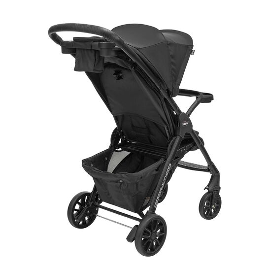 Chicco Mini Bravo Plus Stroller in Storm 3/4 Back View image number 4