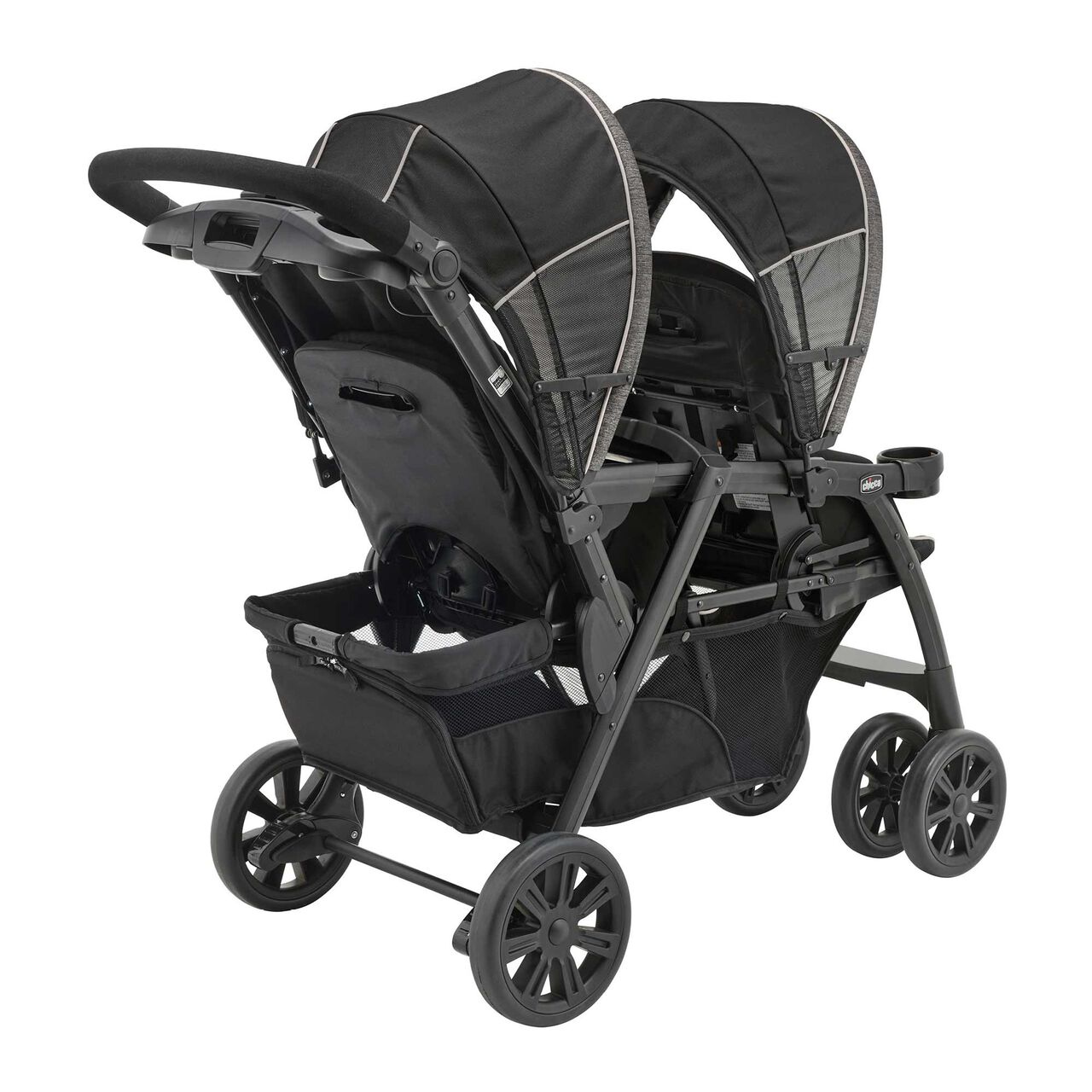 Chicco Cortina Together Stroller in the Minerale 3/4 Back View image number 4