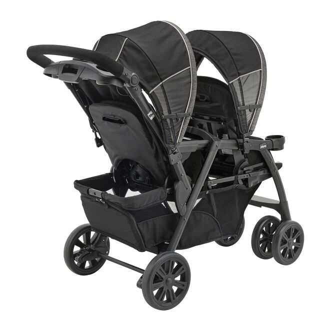 Chicco Cortina Together Stroller in the Minerale 3/4 Back View image number 4