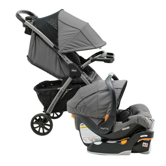 Chicco Mini Bravo Plus Stroller in the Slate Right Profile View image number 3