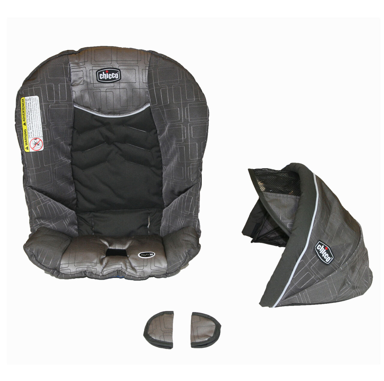 Chicco KeyFit 30 replacement seat cover, canopy, and shoulder pads for harness - Cubes image number 0