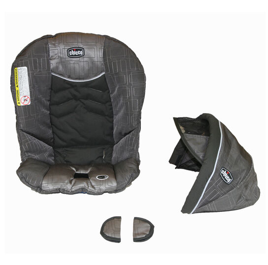 Chicco KeyFit 30 replacement seat cover, canopy, and shoulder pads for harness - Cubes image number 0