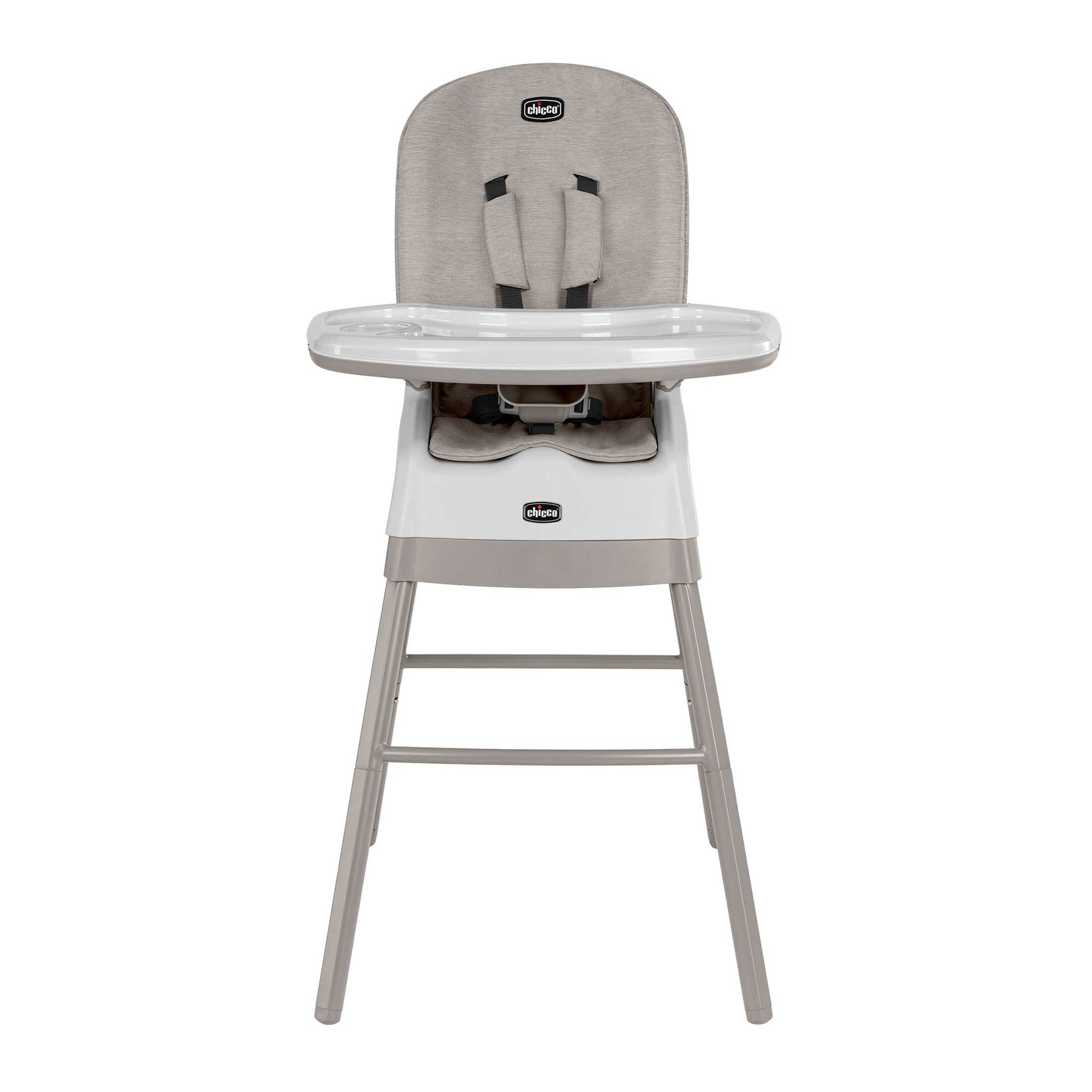 Chicco Stack Hi-Lo High Chair in Sand Front View image number 1