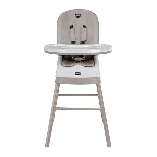 Chicco Stack Hi-Lo High Chair in Sand Front View image number 1