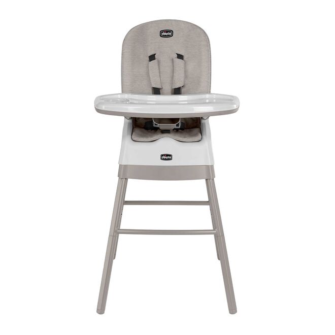 Chicco Stack Hi-Lo High Chair in Sand Front View image number 1