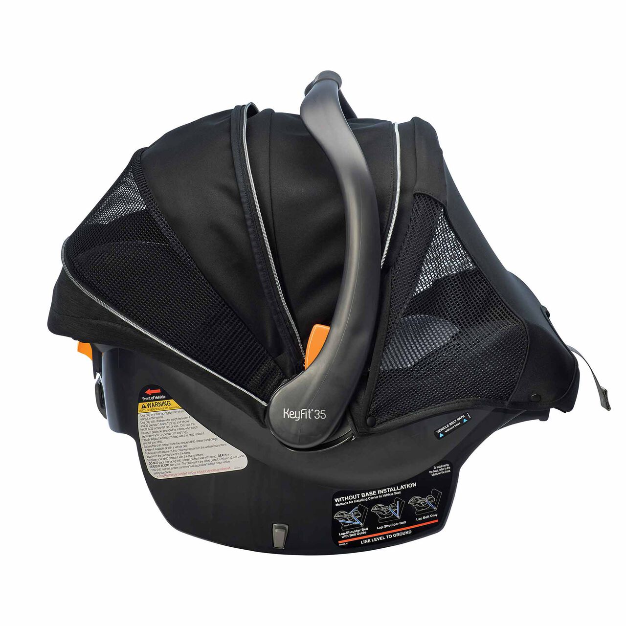 Chicco KeyFit 35 Zip ClearTex in Obsidian Right Profile View image number 3