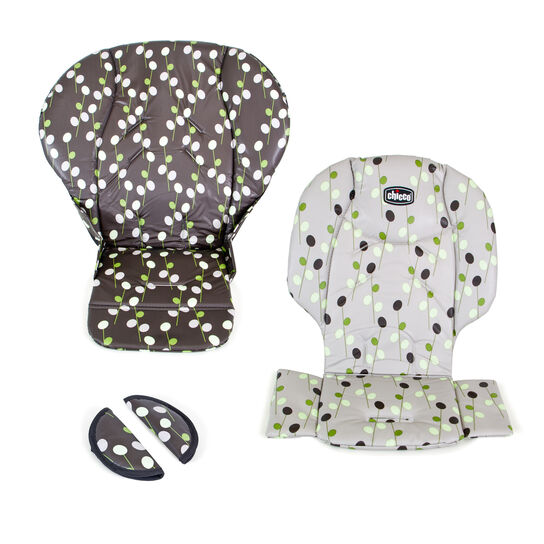 Replacement seat cushion, seat cover, and shoulder pads for Chicco Polly 2013 Highchair - Elm image number 0