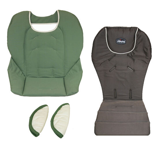 Replacement Seat pad, seat cover, and harness shoulder strap pads for Chicco Polly Highchair - Adventure image number 0