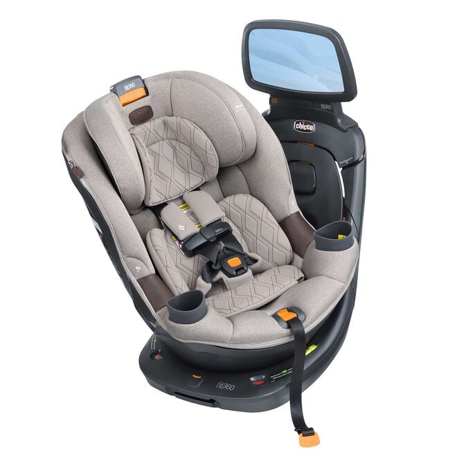 Chicco Fit360 Zip ClearTex Rotating Convertible Car Seat in Teak Right Front Mirror image number 3