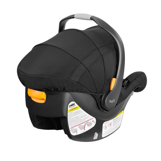 Chicco KeyFit ClearTex Infant Car Seat in Black 3/4 Back View image number 4